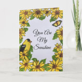 U bent mijn zonneschijn Dank u vrolijke Kaart (Voorkant)