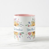 U bent mijn zonneschijn en zonnebloem citaat mok (Midden)