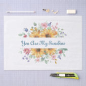 U bent mijn zonneschijn en zonnebloem citaat tissuepapier (Craft)