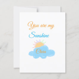 U bent mijn zonneschijn geel oranje zonnestralen b briefkaart