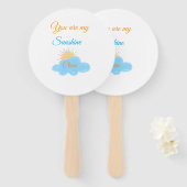 U bent mijn zonneschijn geel oranje zonnestralen b handwaaier (Voorkant en achterkant)