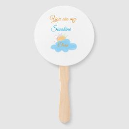 U bent mijn zonneschijn geel oranje zonnestralen b handwaaier