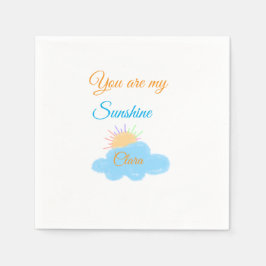 U bent mijn zonneschijn geel oranje zonnestralen b servet