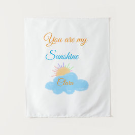 U bent mijn zonneschijn geel oranje zonnestralen b wandkleed