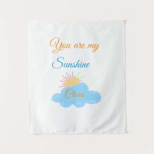 U bent mijn zonneschijn geel oranje zonnestralen b wandkleed (Voorkant)