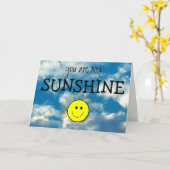 U bent mijn Zonneschijn Kaart (Gele Bloem)