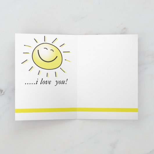 U bent mijn Zonneschijn Kaart (Binnen)