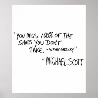 U bent Miss 100 van de schoten die u niet gebruikt Poster