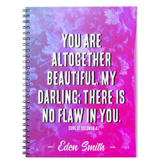 U bent mooi - Custom Journal Bijbel vers Notitieboek (Voorkant)