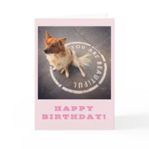 U BENT MOOI • GELUKKIGE VERJAARDAG! (roze)