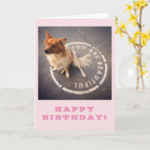 U BENT MOOI • GELUKKIGE VERJAARDAG! (roze) Kaart (Gele Bloem)