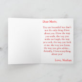 U bent Mooi maar dat is niet Enig Ding I Feestdagen Kaart (Binnen)