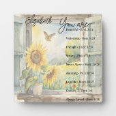 U bent: Mooie, gepersonaliseerde geschriften Fotoplaat (Voorkant)