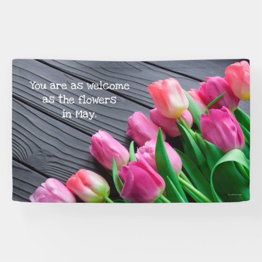 U bent net zo welkom... spandoek (Horizontaal)