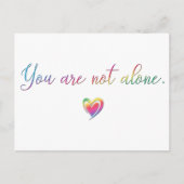 U bent niet alleen een veiligheidspin briefkaart (Voorkant)