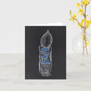 U bent niet alleen kaars compassie vriendelijkheid kaart