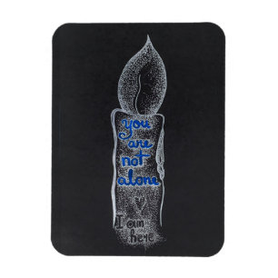 U bent niet alleen kaars compassie vriendelijkheid magneet