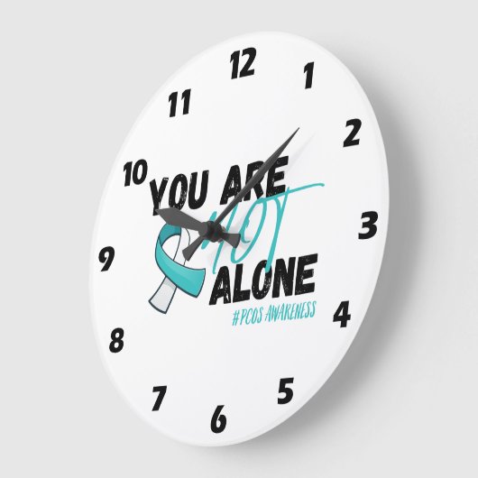 U bent niet alleen PCOS Blauwgroen lint Grote Klok (Hoek)