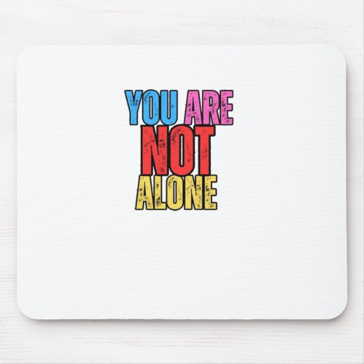 U bent niet alleen Sticker Muismat (Voorkant)