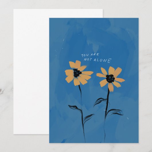 U bent niet alleen - sympathievriendschap bedankkaart (Voorkant / Achterkant)