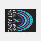 U bent niet alleen zelfmoordbewust Mentale Gezondh Fleece Deken (Voorkant (Horizontaal))