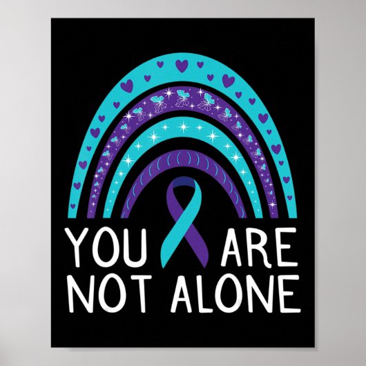 U bent niet alleen zelfmoordbewust Mentale Gezondh Poster (Voorkant)