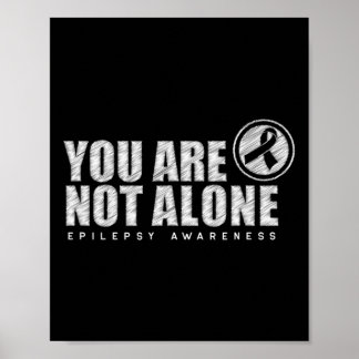 U bent niet de enige die Paarse dag epilepsie bewu Poster