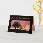 U bent niet Één Jaar Ouder… - Wenskaart Kaart (Gele Bloem)