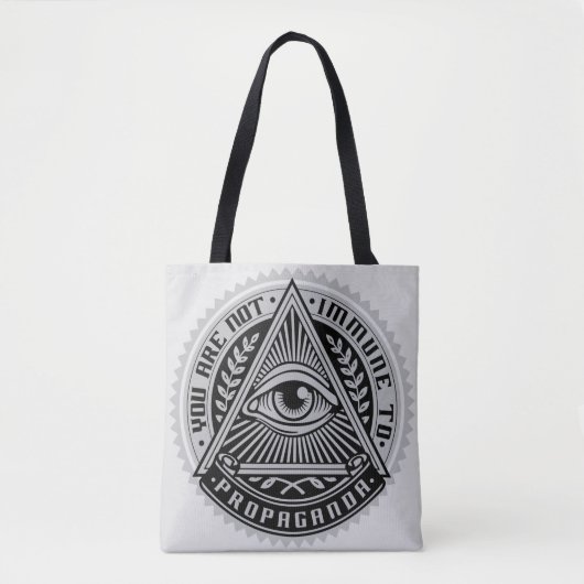 U bent niet immuun voor propaganda tote bag (Voorkant)