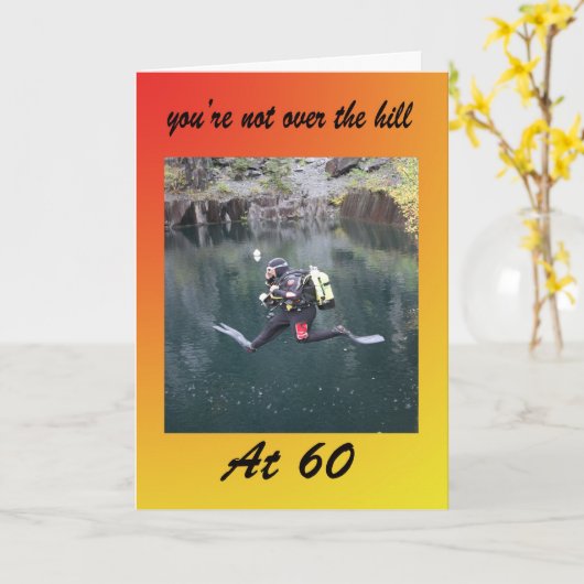 U bent niet over de heuvel bij 60 kaart (Gele Bloem)