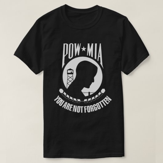 U Bent Niet Vergeten POW/MIA T-shirt (Design voorkant)