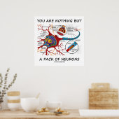 U bent niets anders dan een pak neuronen (synapse) poster (Keuken)