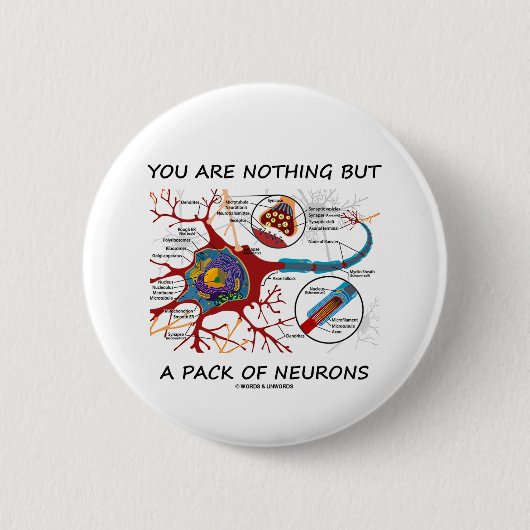 U bent niets anders dan een pak neuronen (synapse) ronde button 5,7 cm (Voorkant)