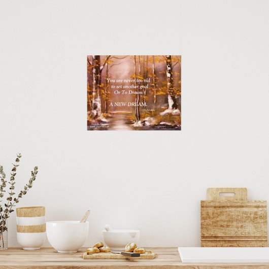 U BENT NOOIT TE OUDE AFDRUKKING C.S.LEWIS POSTER (Keuken)