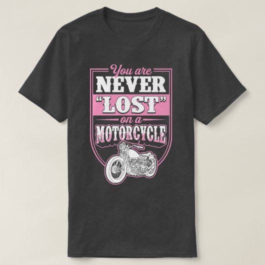 U bent nooit verloren op een klassieke motorfiets t-shirt (Design voorkant)