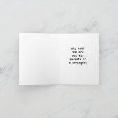 U BENT NU DE OUDERS VAN EEN TEENAGE-BESTUURDER! KAART (Binnen)