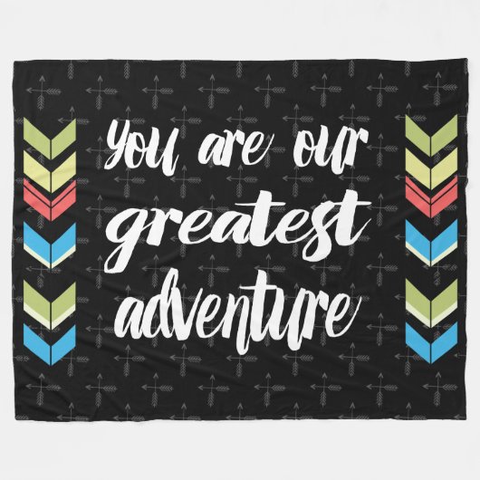 U bent ons grootste avontuur fleece deken (Voorkant (Horizontaal))