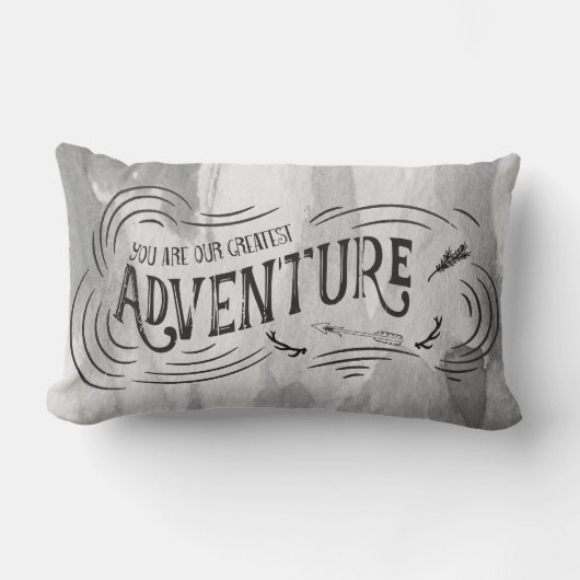 U bent onze grootste avontuurlijke Waterverf-inkt Kussen (Voorkant)