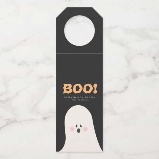 U bent opgeBoost Halloween Cute Ghost Bottle Ta Flessenhanger (Achterkant)