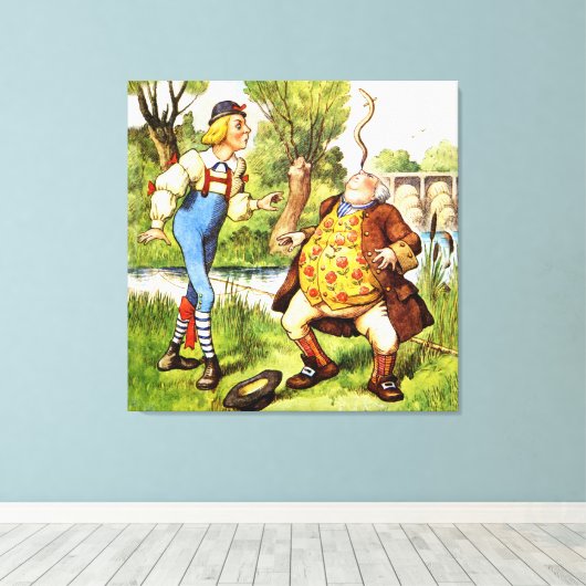 U bent oud, Vader William - Alice in Wonderland Canvas Afdruk (Insitu (Houten vloer))