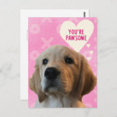 U bent PAWSOME Golden Valentijn's Day Briefkaart (Voorkant / Achterkant)