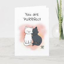 U bent Purrt Cartoon Cats Valentijn Card