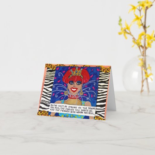 U BENT SLECHTS STERK ZO ZOALS DE DRINKEN U ZICH KAART (Gele Bloem)