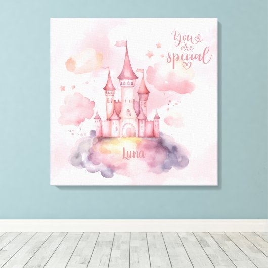 U bent Special Palace Pink Cloud aanpasbaar Canvas Afdruk (Insitu (Houten vloer))