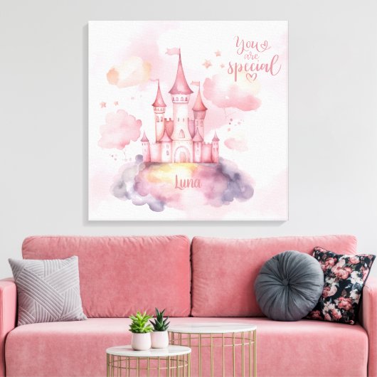 U bent Special Palace Pink Cloud aanpasbaar Canvas Afdruk (Insitu (Woonkamer))