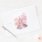 U bent Special Palace Pink Cloud aanpasbaar Ronde Sticker (Envelop)