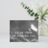 U BENT STERK DAT HET STORM donkere wolken ZAL DOEN Briefkaart (Staand voorkant)