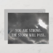 U BENT STERK DAT HET STORM donkere wolken ZAL DOEN Briefkaart (Voorkant / Achterkant)