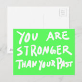 U BENT STERKER DAN UW AFGELOPEN MOTIVATIE QUOTE BRIEFKAART (Voorkant / Achterkant)