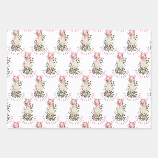 U bent stralend dragerpapier voor het oppakken van inpakpapier vel (Voorkant 3)